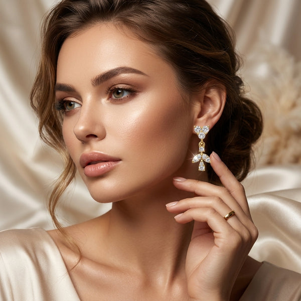 Modern Shape Earrings | 18K Gold Plated | Anti-Tarnish Demi-Fine Sweat-Proof - Anusi