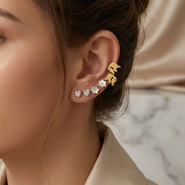 Small Daily Hoop 3 Earrings Sets| 18K Gold Plated | Anti-Tarnish Demi-Fine Sweat-Proof - Anusi