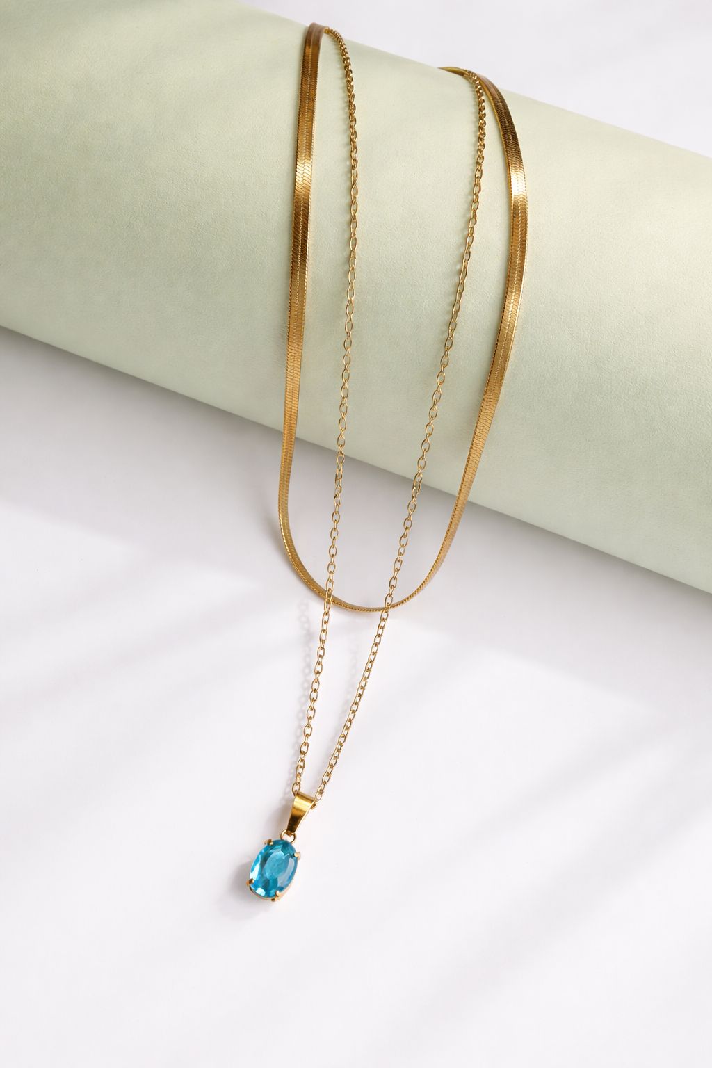 18K Gold Plated Two Layer Necklace