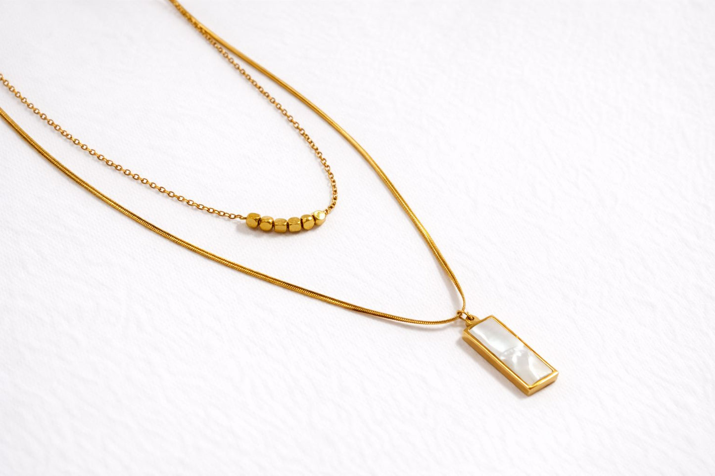 18K Gold Plated Two Layer Necklace