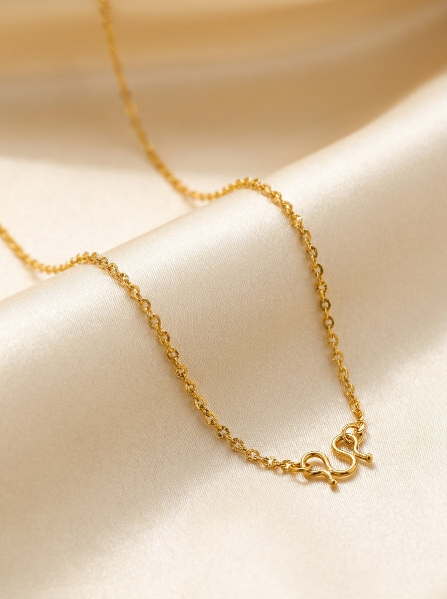 18K Gold Plated Minimal Chain | Skin-Safe & Highly Durable