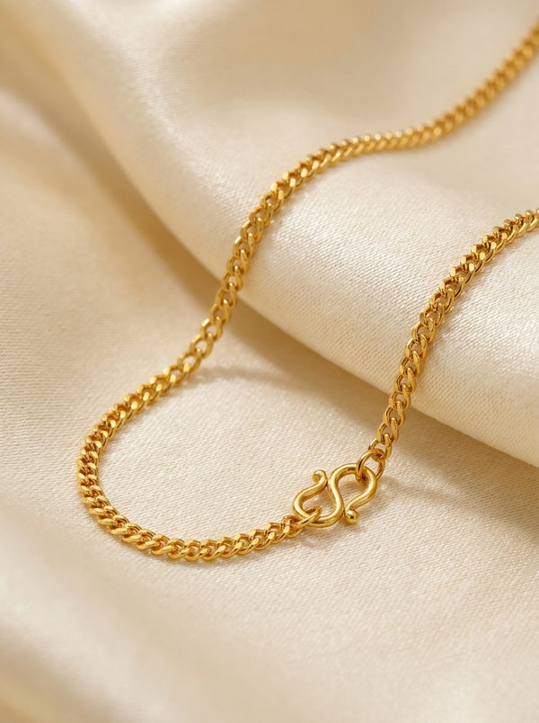 Premium 18K Gold Plated Chain | Skin-Safe & Sweat-Proof - Anusi