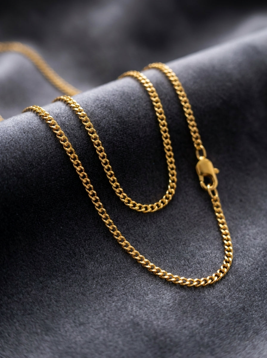 Premium 18K Gold Plated Chain | Skin-Safe & Sweat-Proof