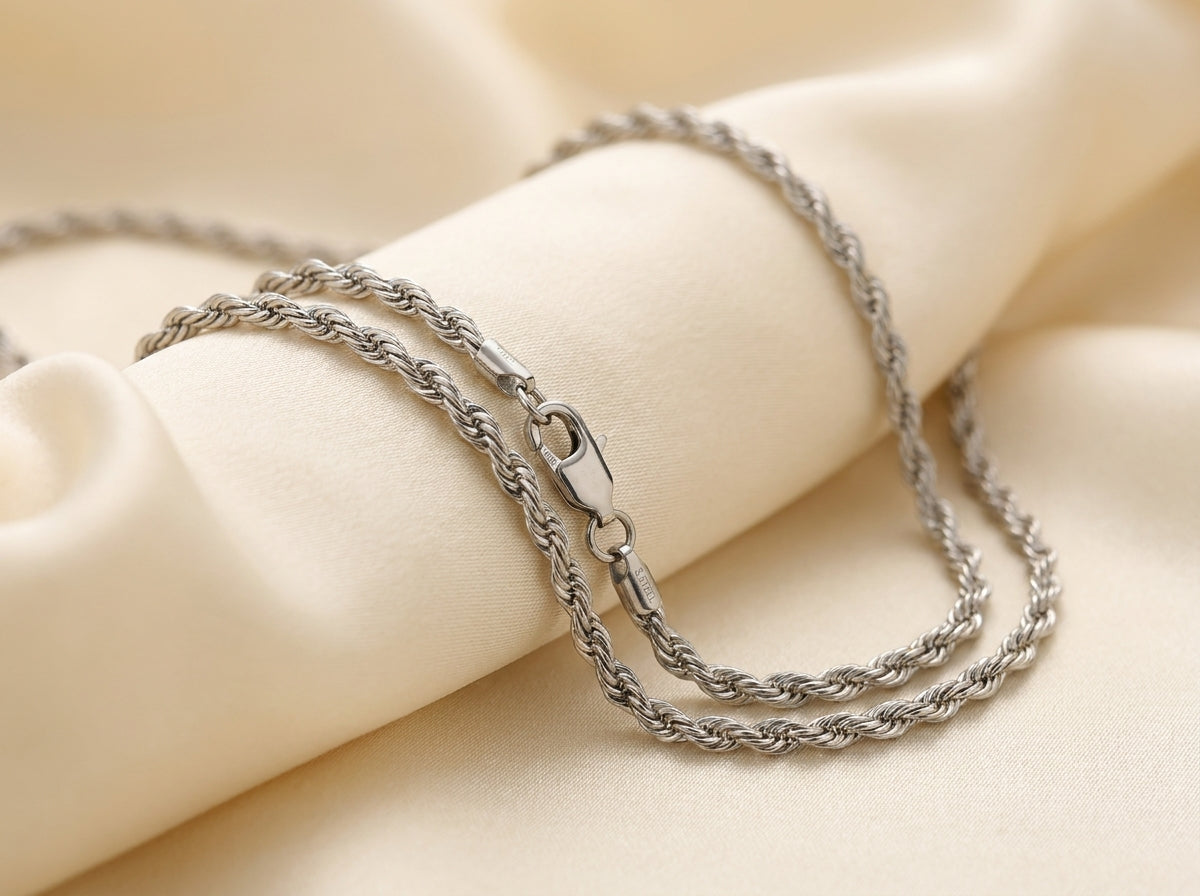 18K Silver Plated Everyday Chain | Waterproof & Hypoallergenic