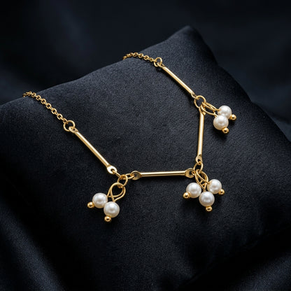 18K Gold Plated Elegant Figaro Anklet | Skin-Safe Finish