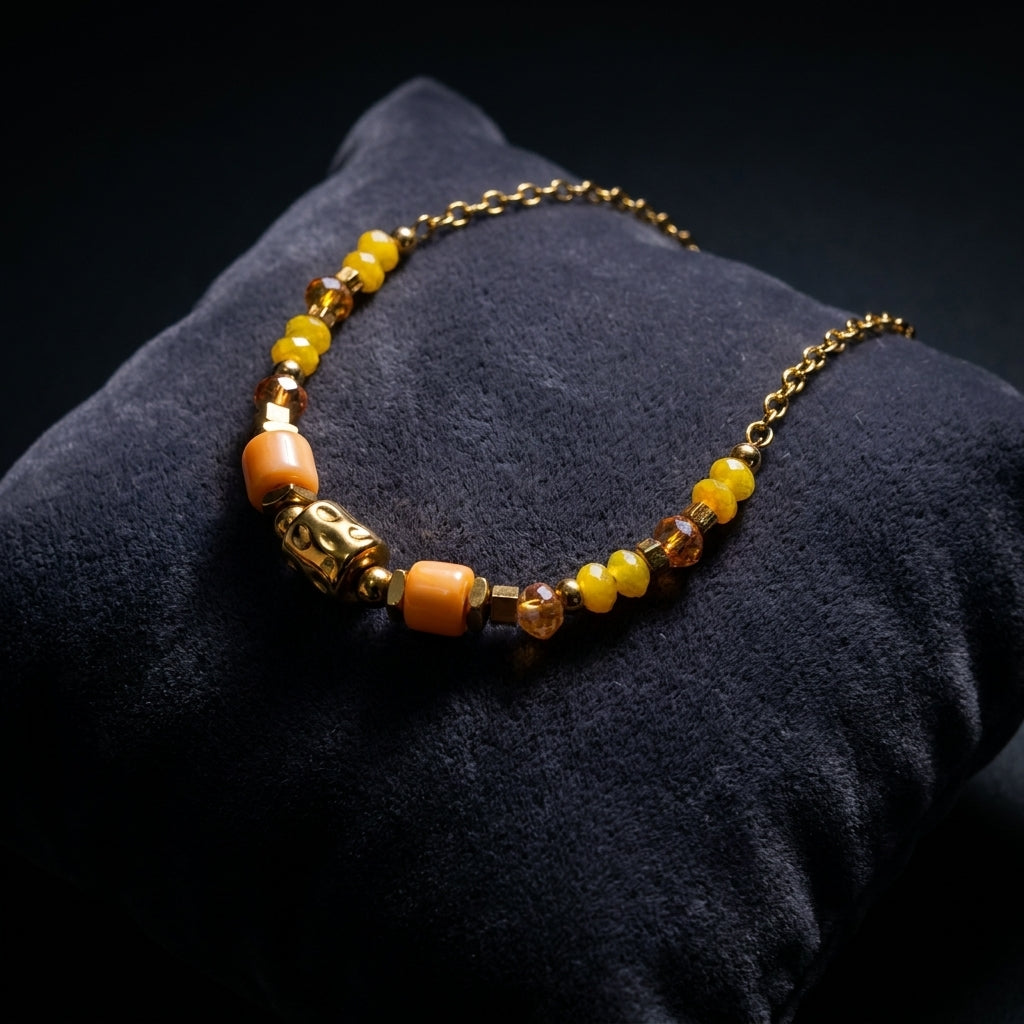 Premium Anklet Daily Use| 18K Gold Plated | Sensitive Skin Friendly