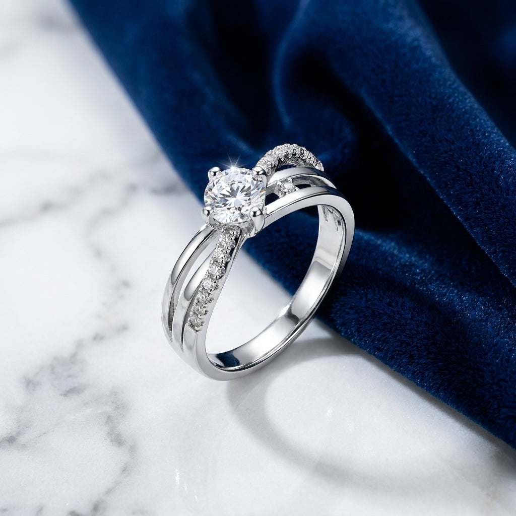 Modern Adjustable Twist Ring Adjustable Ring | Silver Plated | Anti-Tarnish Demi-Fine Sweat-Proof