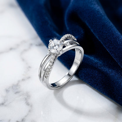 Modern Adjustable Twist Ring Adjustable Ring | Silver Plated | Anti-Tarnish Demi-Fine Sweat-Proof