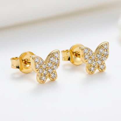 Butterfly Earrings | 18K Gold Plated | Anti-Tarnish Demi-Fine Sweat-Proof