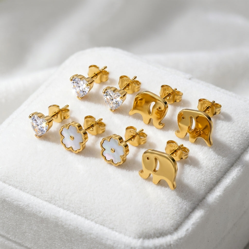Small Daily Hoop 3 Earrings Sets| 18K Gold Plated | Anti-Tarnish Demi-Fine Sweat-Proof