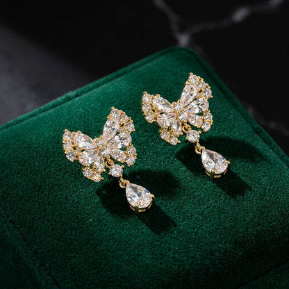 Sparkling Crystal Stud Earrings | 18K Gold Plated | Anti-Tarnish Demi-Fine Sweat-Proof