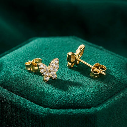 Butterfly Earrings | 18K Gold Plated | Anti-Tarnish Demi-Fine Sweat-Proof