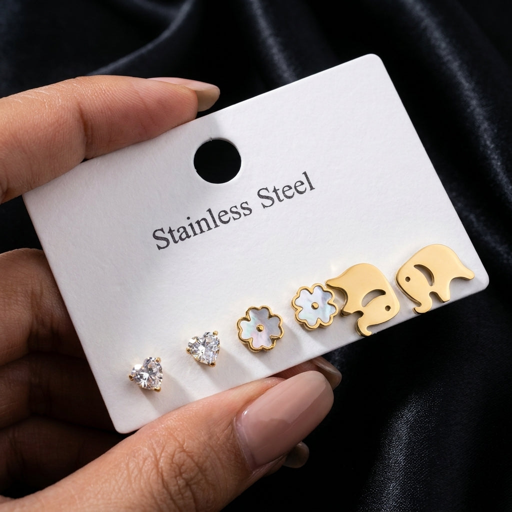 Small Daily Hoop 3 Earrings Sets| 18K Gold Plated | Anti-Tarnish Demi-Fine Sweat-Proof