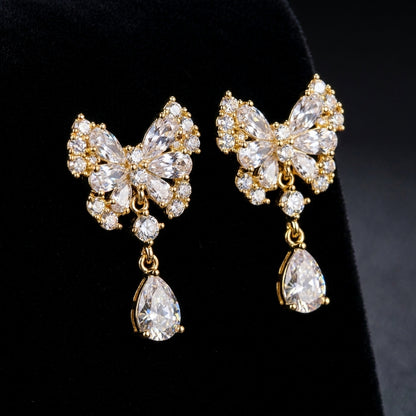 Sparkling Crystal Stud Earrings | 18K Gold Plated | Anti-Tarnish Demi-Fine Sweat-Proof
