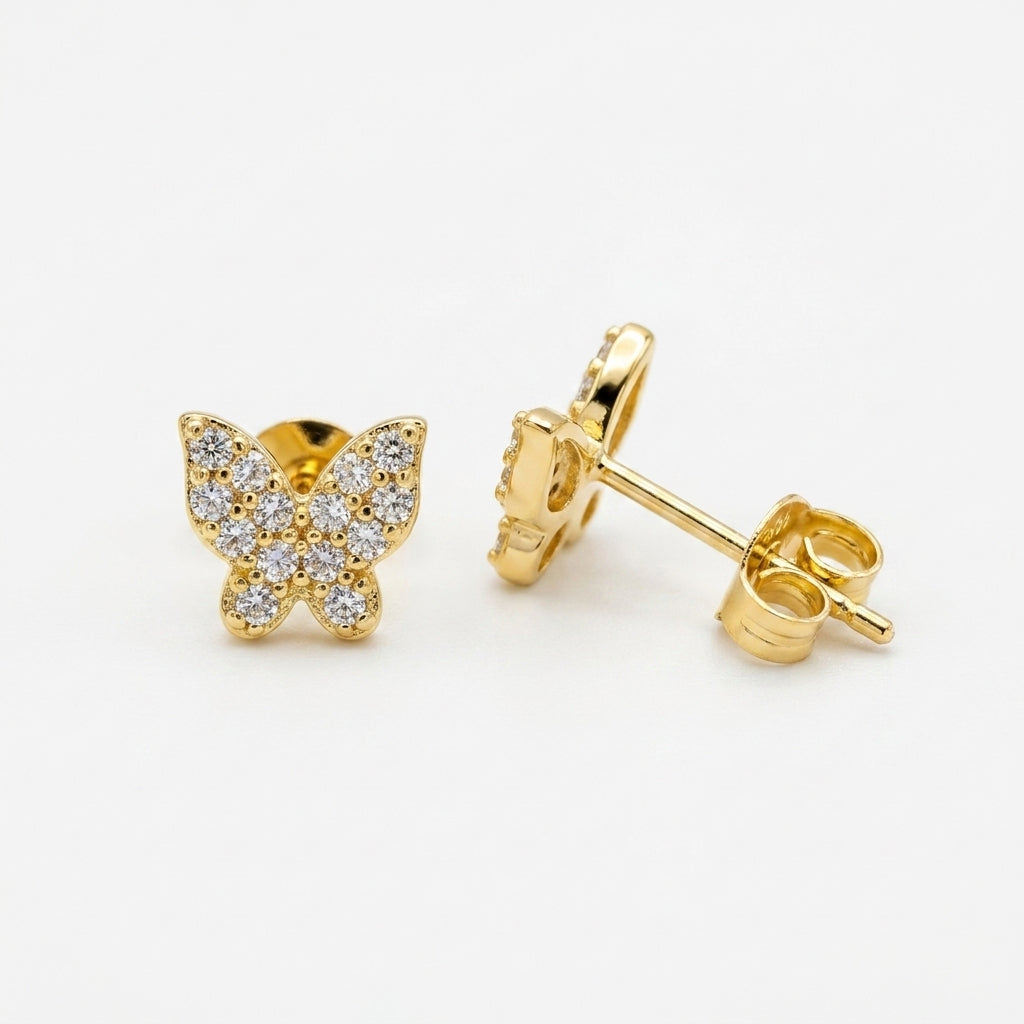 Butterfly Earrings | 18K Gold Plated | Anti-Tarnish Demi-Fine Sweat-Proof