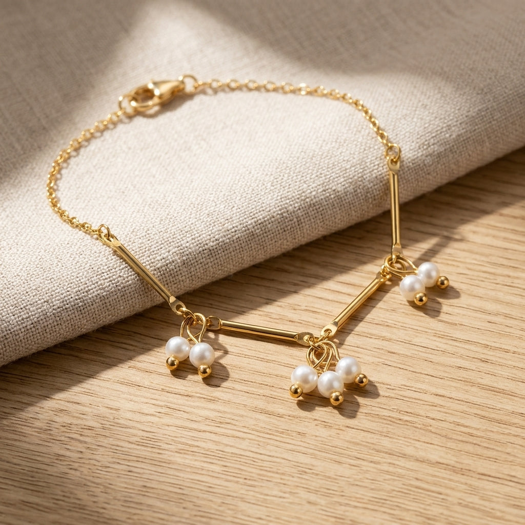 18K Gold Plated Elegant Figaro Anklet | Skin-Safe Finish