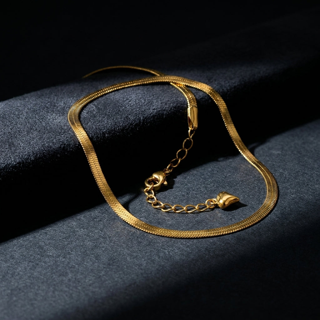 Luxury High-Polish Anklet | 18K Gold Plated | Tarnish-Resistant