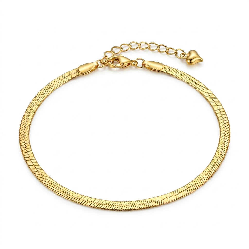 Luxury High-Polish Anklet | 18K Gold Plated | Tarnish-Resistant