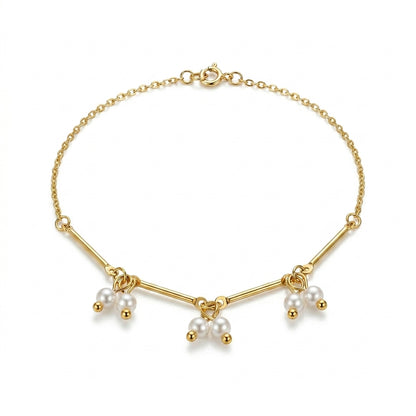 18K Gold Plated Elegant Figaro Anklet | Skin-Safe Finish