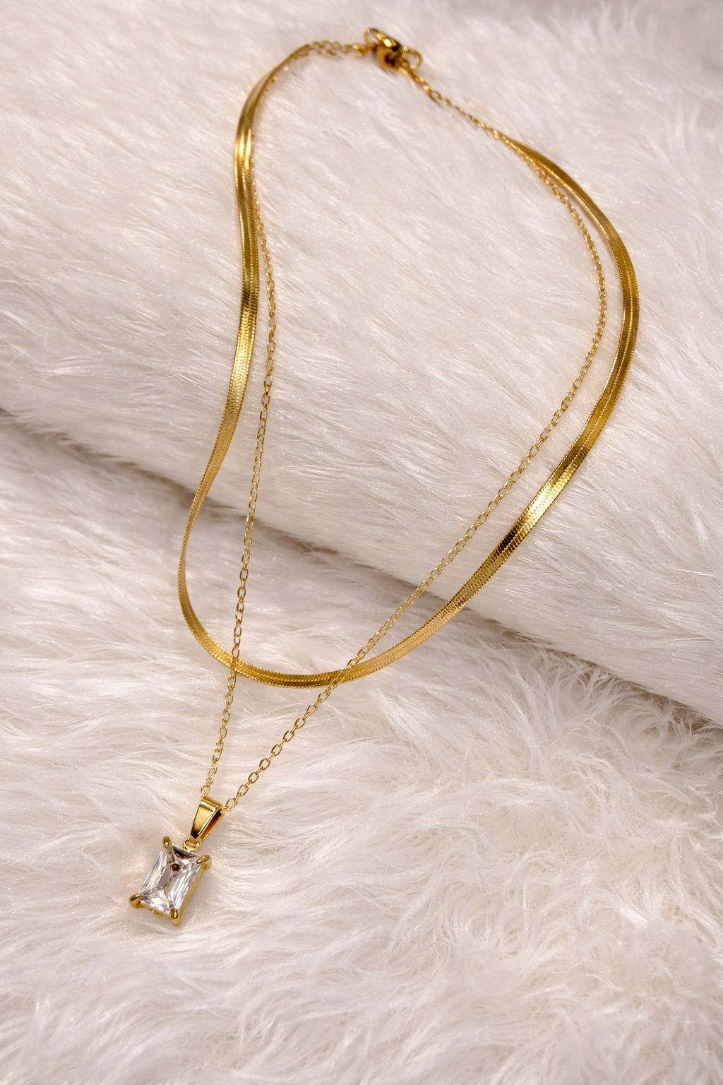 18K Gold Plated Two Layer Necklace