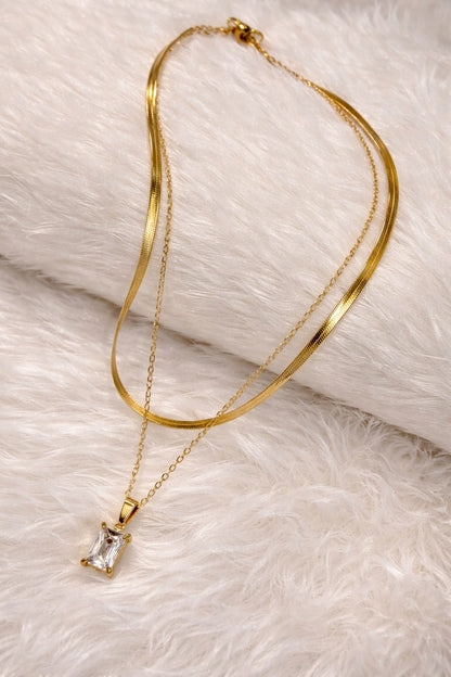 18K Gold Plated Two Layer Necklace
