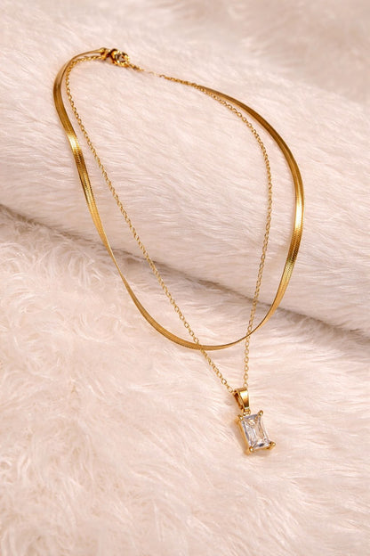 18K Gold Plated Two Layer Necklace