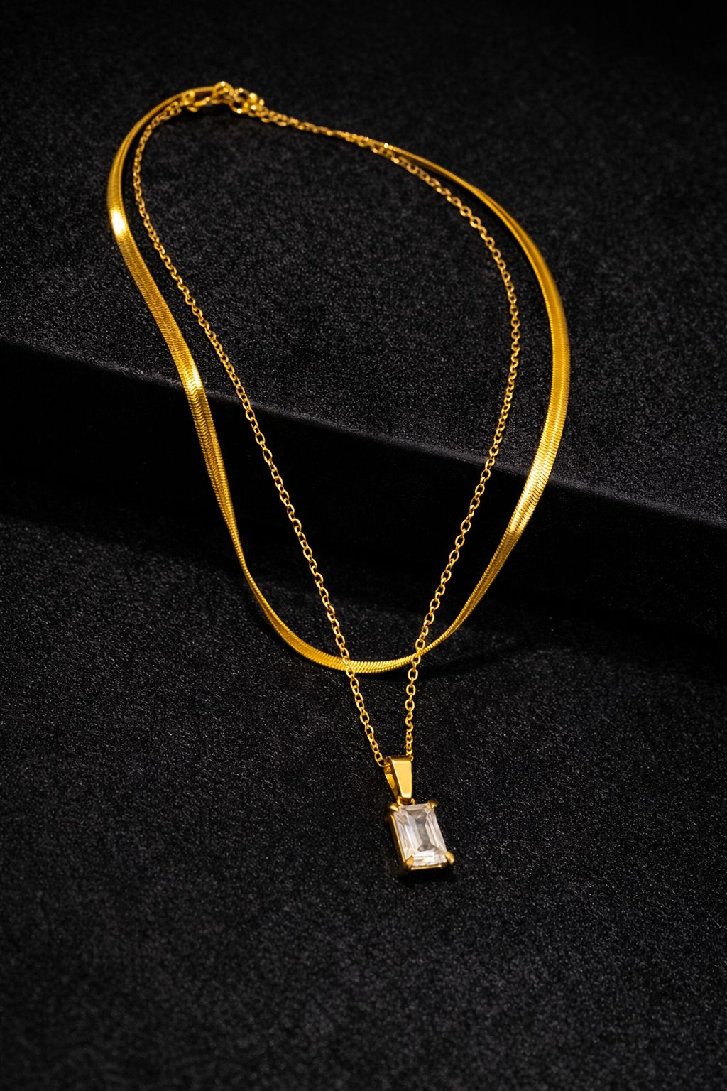 18K Gold Plated Two Layer Necklace