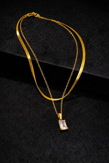 18K Gold Plated Two Layer Necklace