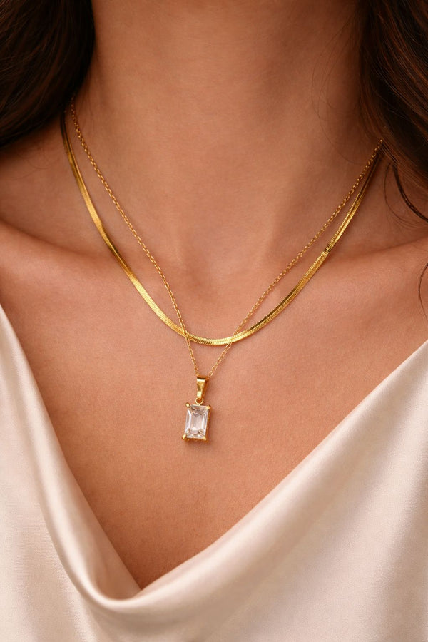 18K Gold Plated Two Layer Necklace