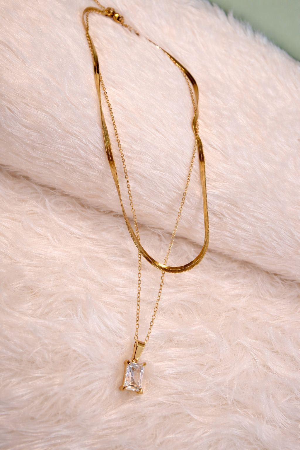 18K Gold Plated Two Layer Necklace