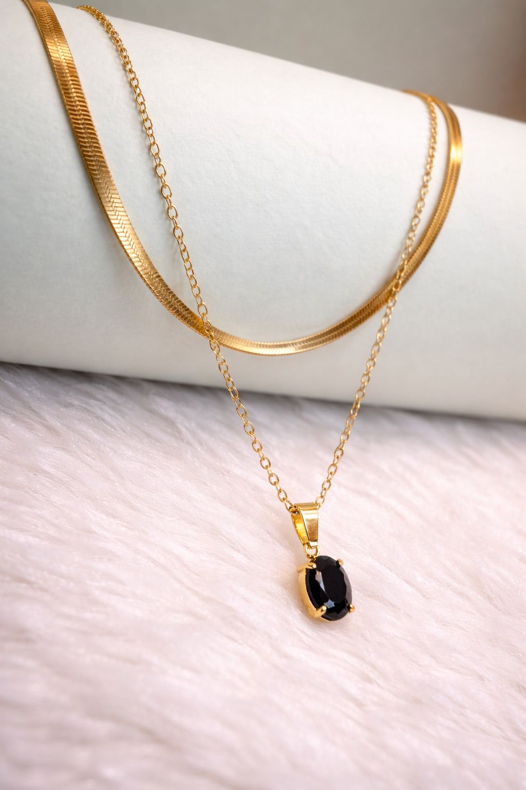 18K Gold Plated Two Layer Necklace