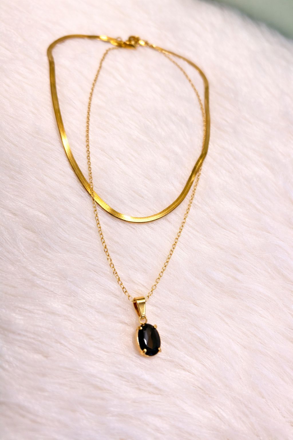 18K Gold Plated Two Layer Necklace