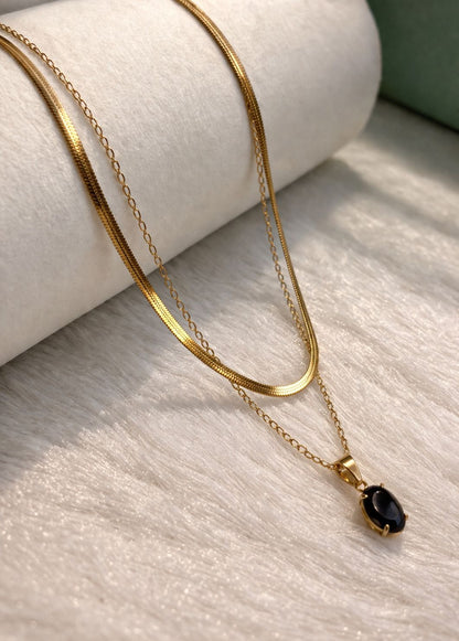 18K Gold Plated Two Layer Necklace