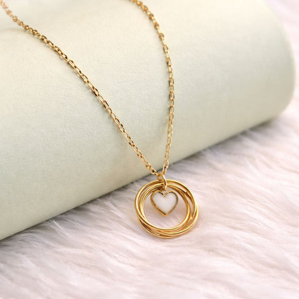 18K Gold Plated Pendant with Chain - Anusi