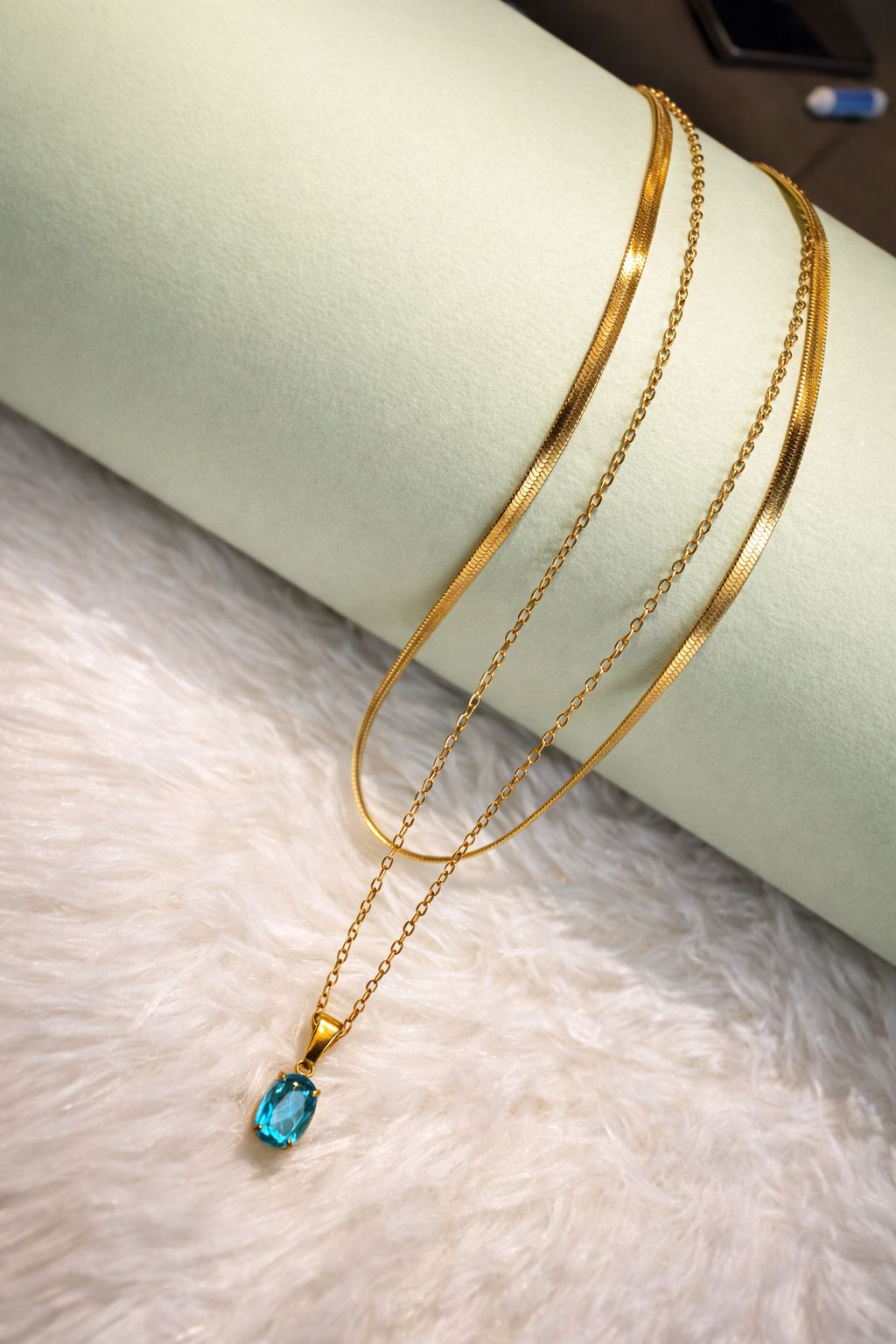 18K Gold Plated Two Layer Necklace