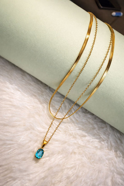 18K Gold Plated Two Layer Necklace