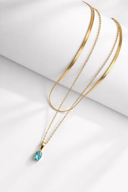18K Gold Plated Two Layer Necklace