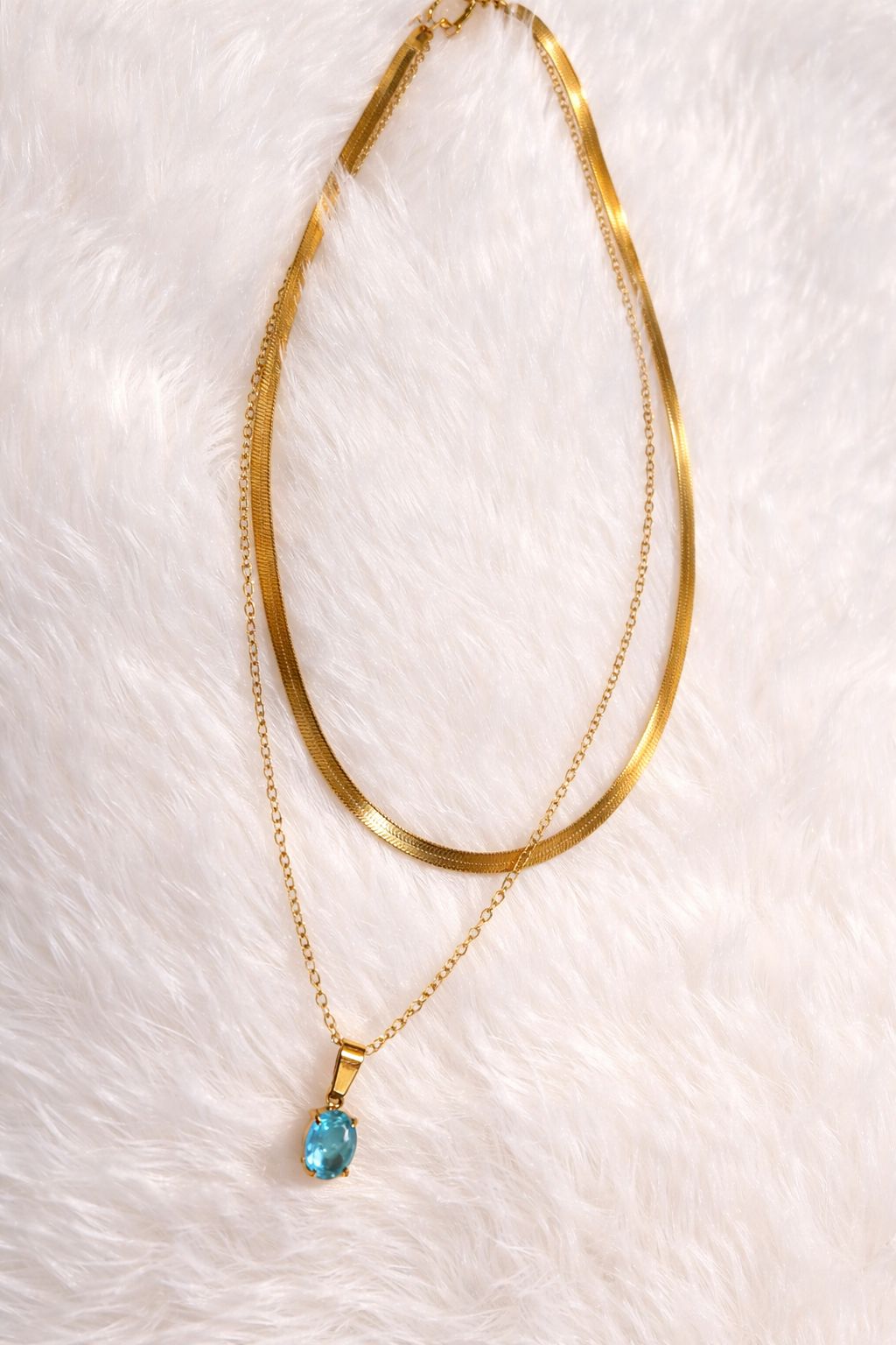 18K Gold Plated Two Layer Necklace
