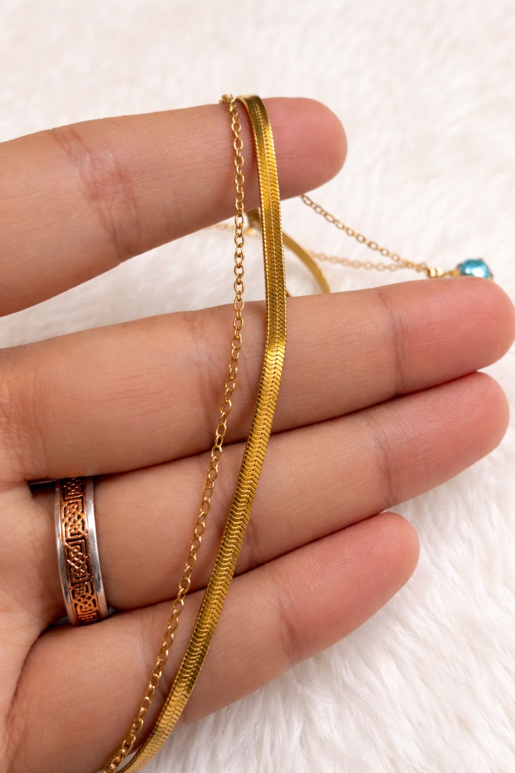 18K Gold Plated Two Layer Necklace