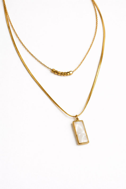18K Gold Plated Two Layer Necklace