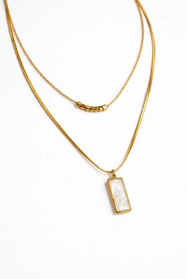 18K Gold Plated Two Layer Necklace