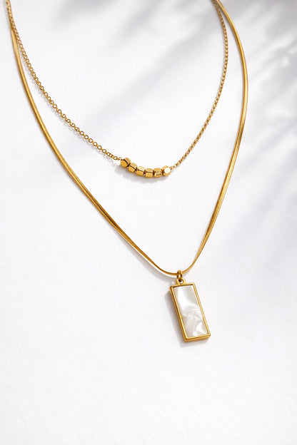 18K Gold Plated Two Layer Necklace