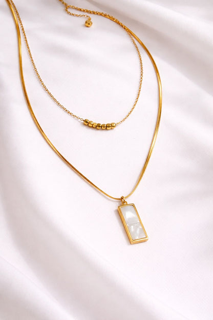 18K Gold Plated Two Layer Necklace