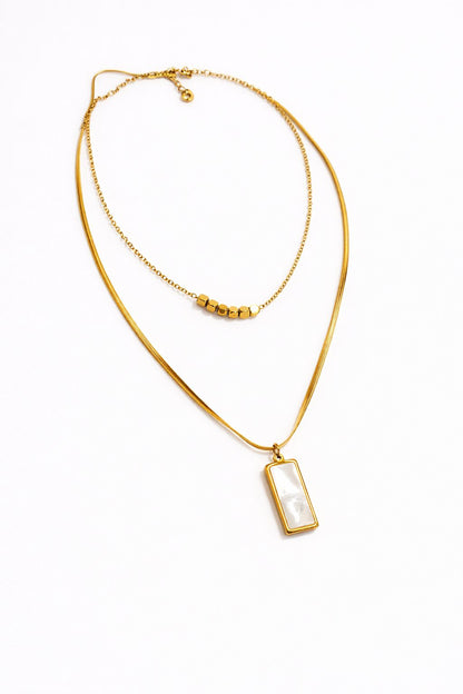 18K Gold Plated Two Layer Necklace