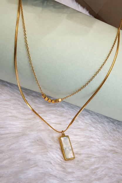 18K Gold Plated Two Layer Necklace