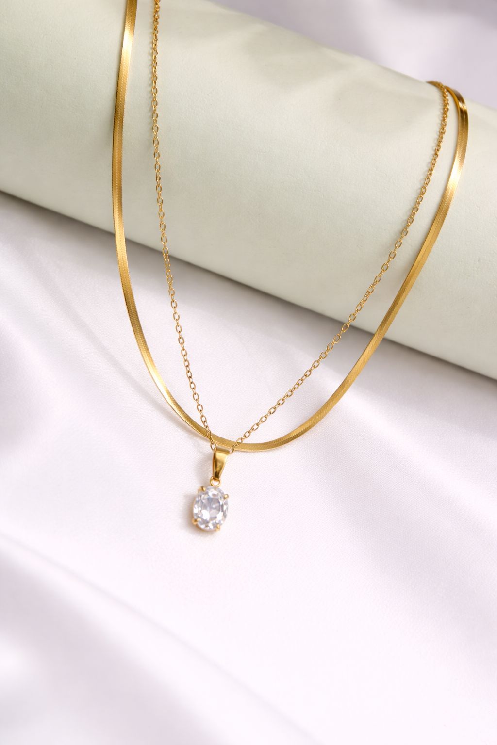 18K Gold Plated Two Layer Necklace