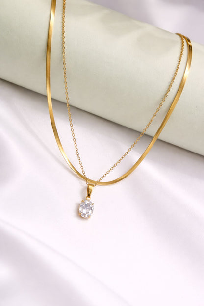 18K Gold Plated Two Layer Necklace