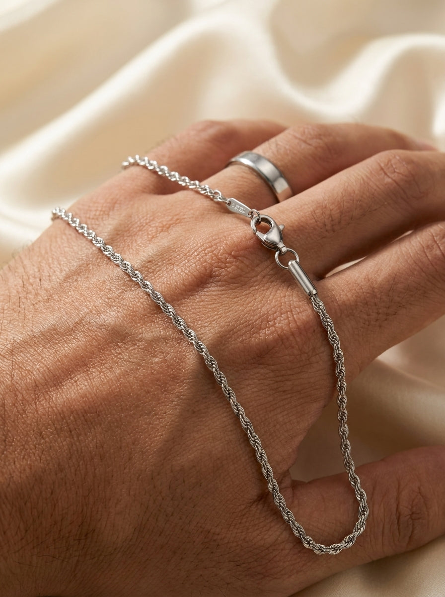 18K Silver Plated Everyday Chain | Waterproof & Hypoallergenic