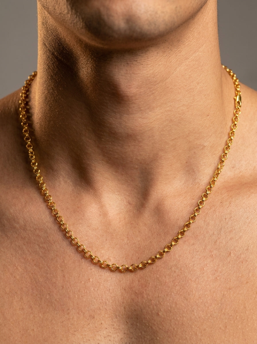 Premium Chain Daily Wear | 18K Gold Plated | Waterproof & Unisex