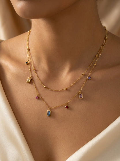 18K Gold Plated Two Layer Necklace